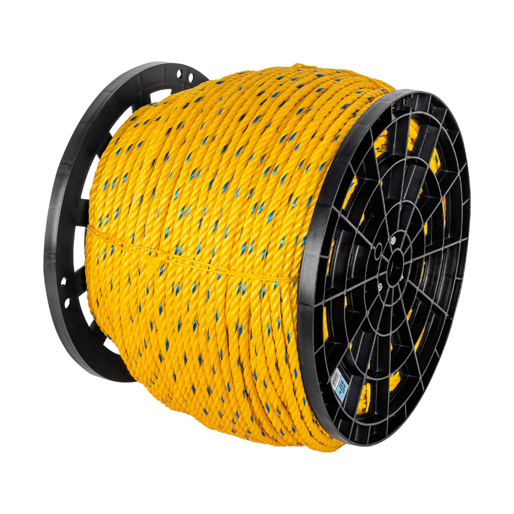 Kilo de cuerda amarilla de polipropileno 11mm, carrete 20kg CUE-11K
