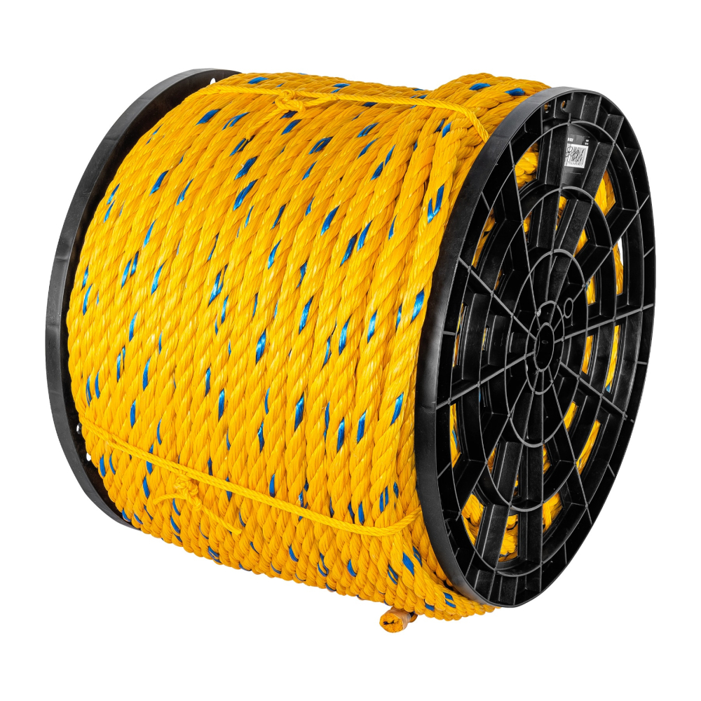Kilo de cuerda amarilla de polipropileno 19mm, carrete 30kg CUE-19K