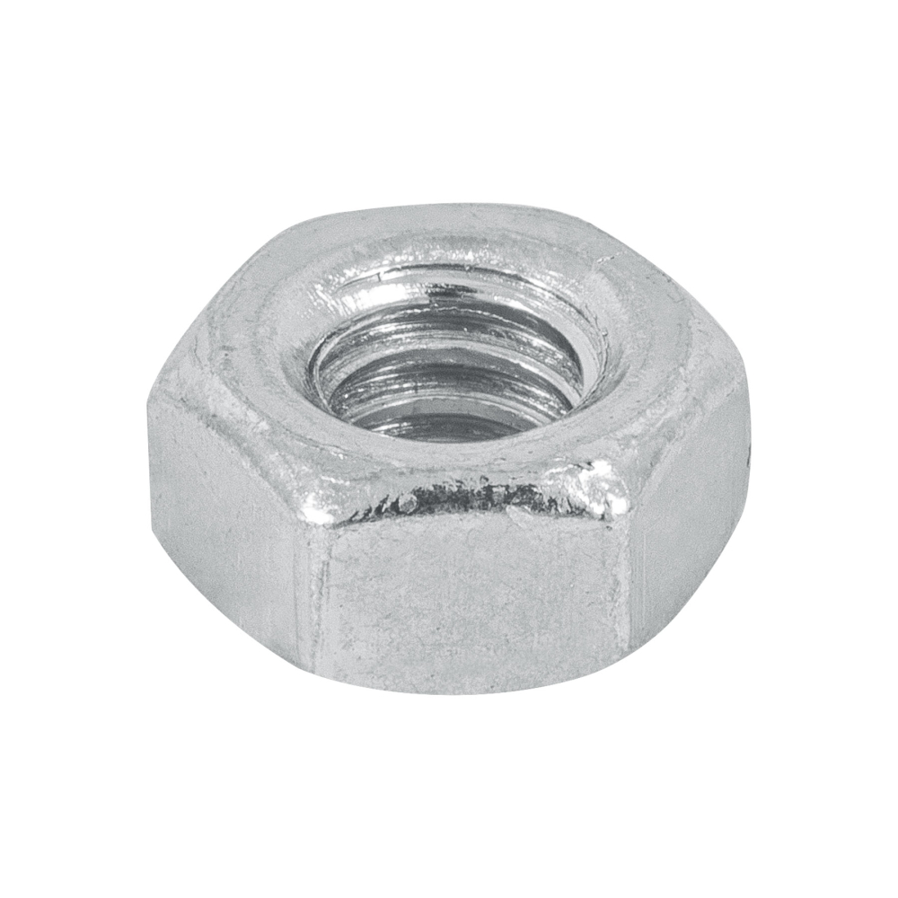 Bolsa con 250 tuercas 1/4' hexagonales de acero galvanizado TUE-1/4