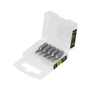 Estuche con 5 puntas de cruz PH0 largo 1', Truper Expert PUDE-1100