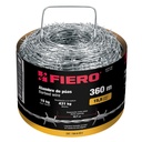 Rollo de alambre de púas 360m calibre 15.5, FIERO ALPU15-360