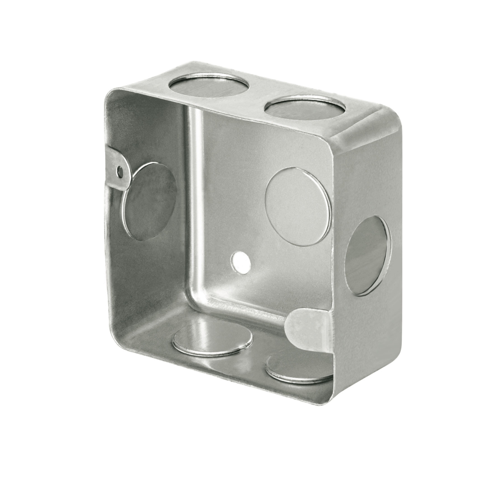 Caja de registro cuadrada 3' metálica, VOLTECK BASIC CCH-3X3E