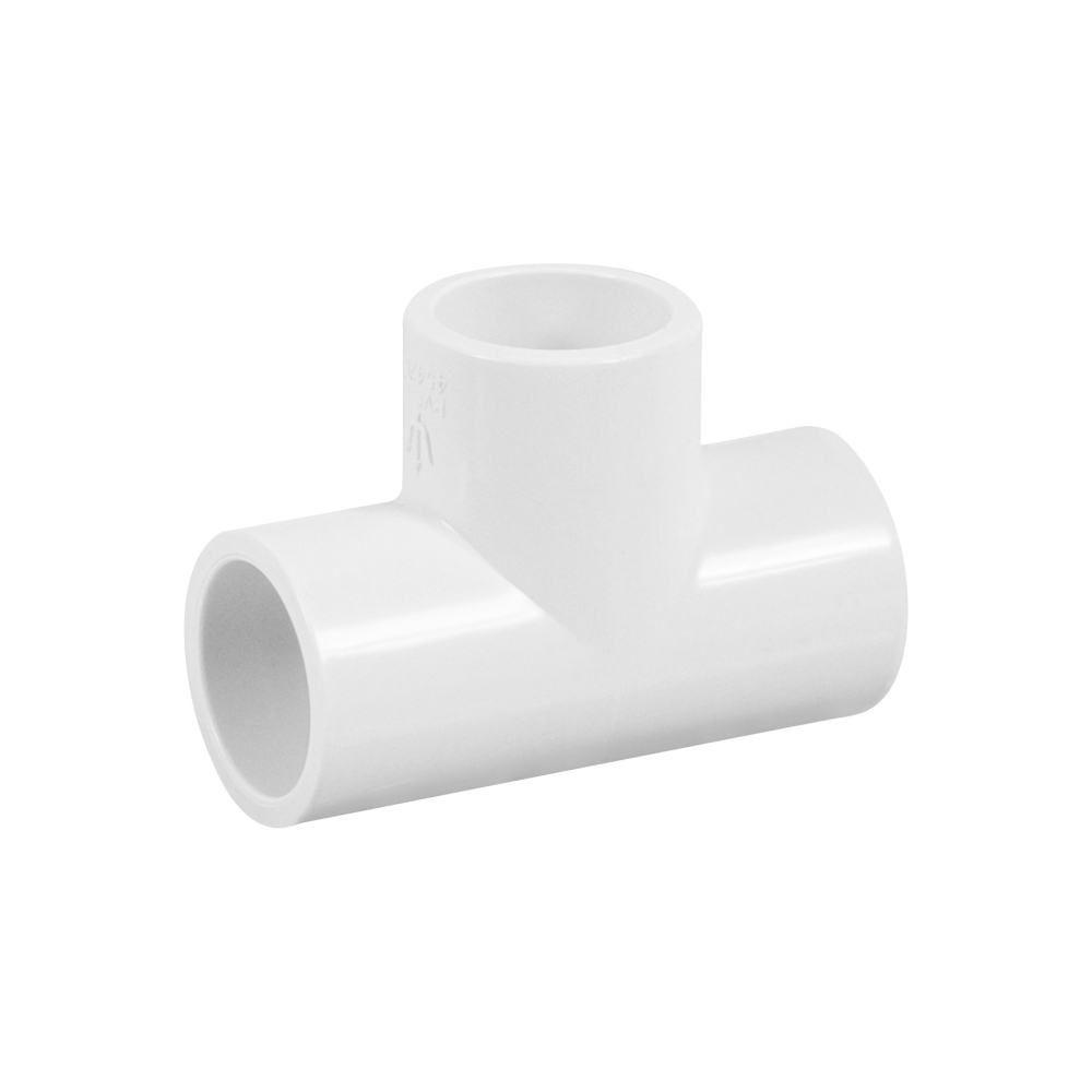 Tee sencilla de PVC 1/2', FOSET PVC-761