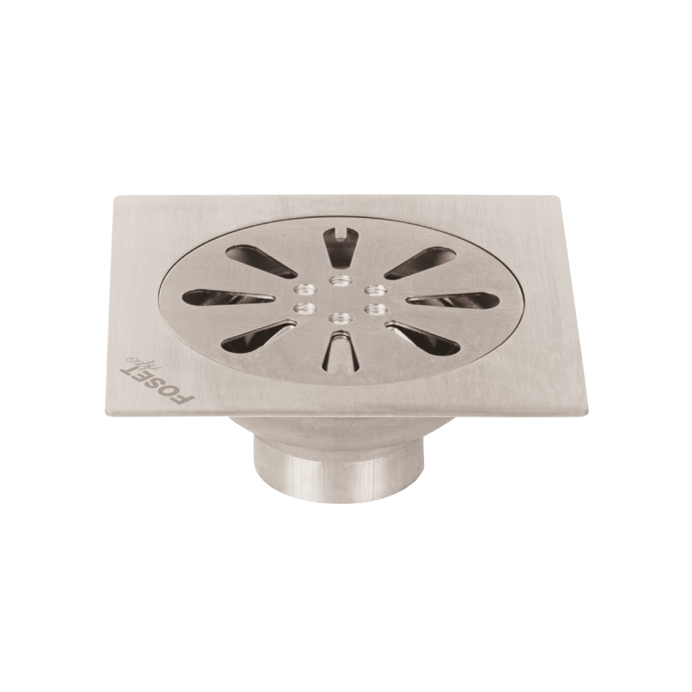 Resumidero cuadrado 4' x 4', acero inoxidable, gota, AQUA RS-605