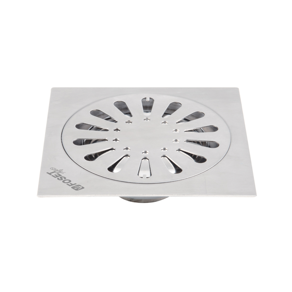 Resumidero cuadrado 6' x 6', acero inoxidable, gota, AQUA RS-607