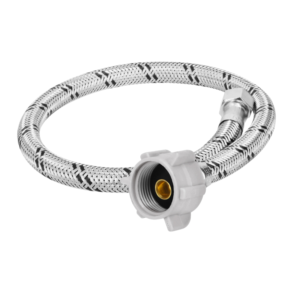 Manguera p/WC, acero inox, 3/8'x7/8', 50cm, plástico/latón FWC-P50XL