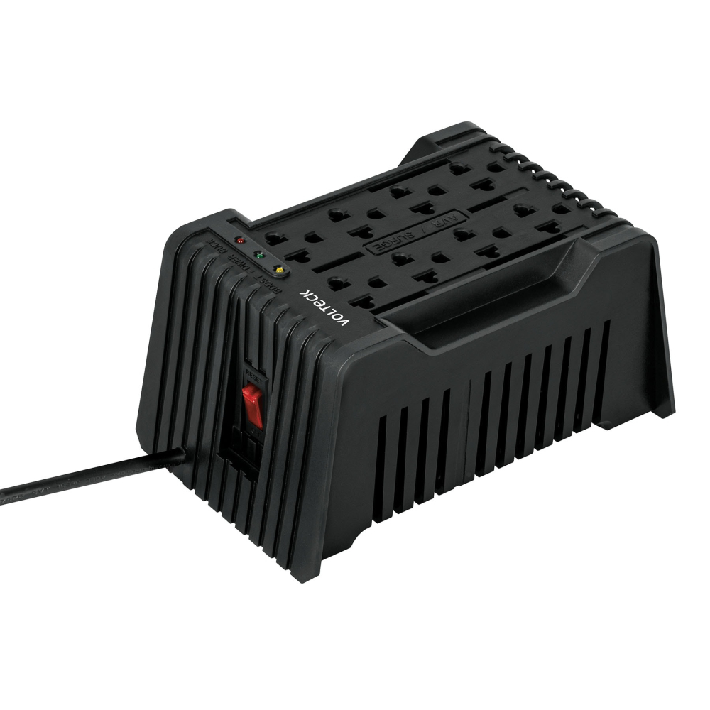 Regulador de voltaje de 1200 VA / 600 W 8 contactos, VOLTECK RV-1200