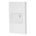 Placa armada 1 interruptor de 3vías, 1.5mód, Española,blanco PA-APSE15-EEB