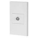Placa armada 1 toma de TV, 1.5 módulos, Española, blanco PA-TV-EB