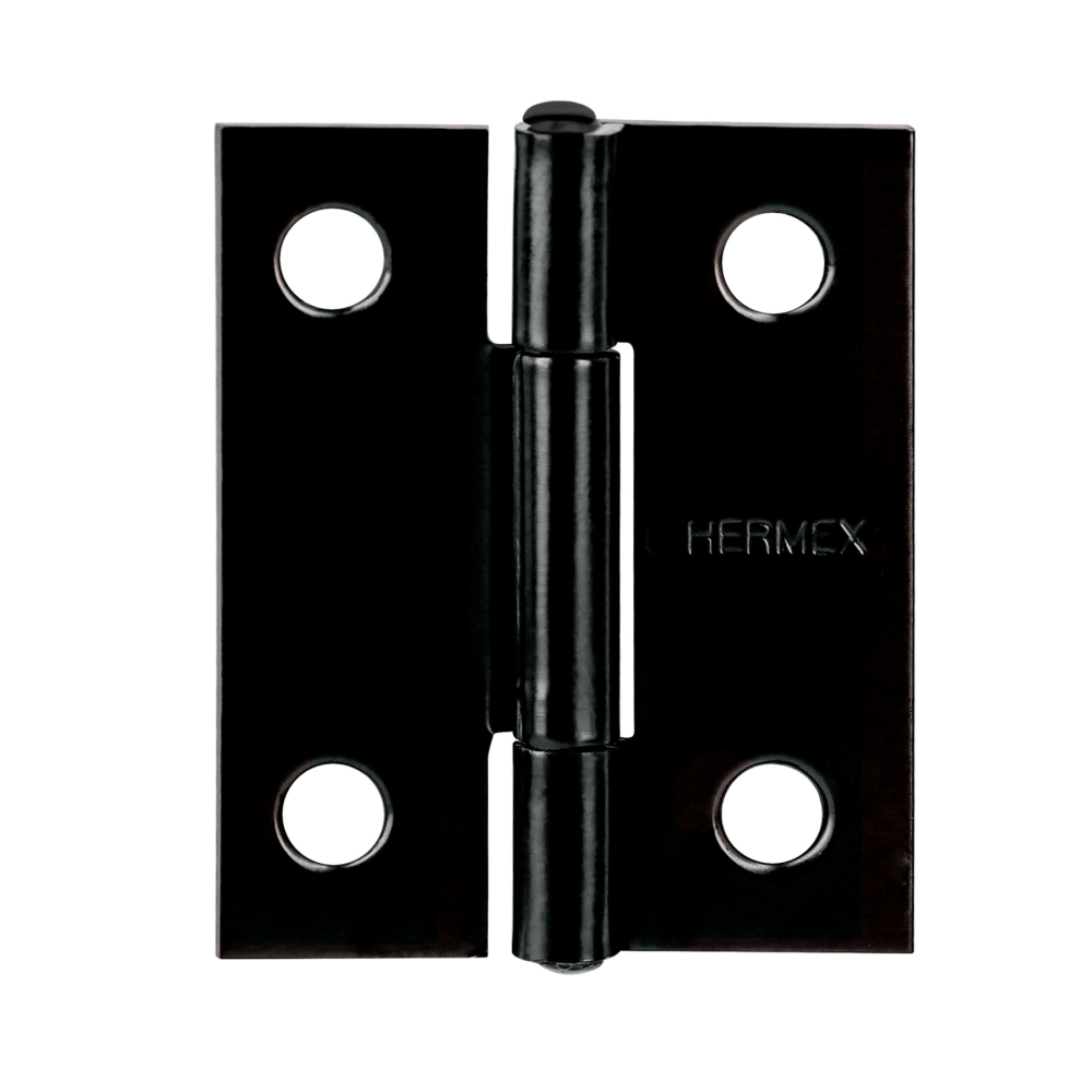 Bisagra rectangular 1-1/2x1-3/16', acero negro mate, HERMEX BR-156