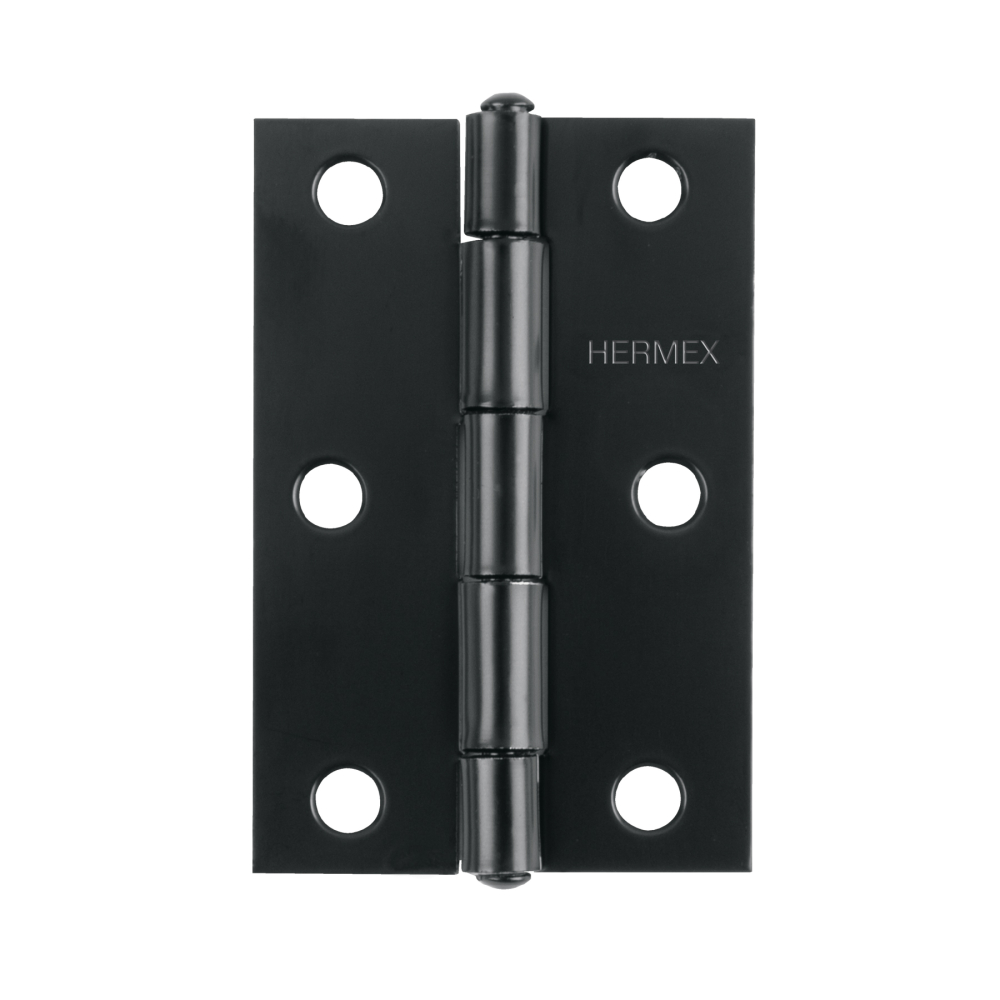 Bisagra rectangular 2-1/2' negra, HERMEX BR-256