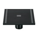 Resumidero cuadrado 6 x 6', latón, negro, FOSET RIVIERA RS-802M