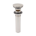 Contra p/lavabo, 1-1/4', con rebosadero, hongo, latón, satín CE-226N