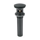 Contra p/lavabo, 1-1/4', con rebosadero, hongo, latón, negro CE-226M