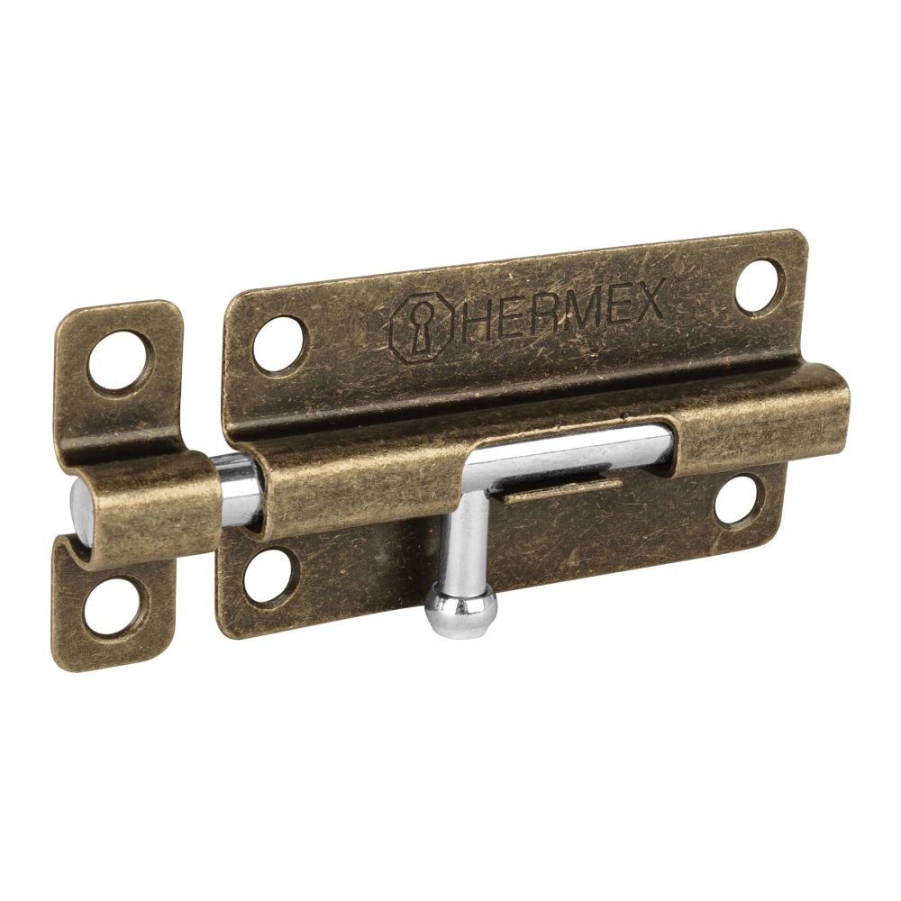 Pasador de barril de acero latón antiguo 4', HERMEX PAS-42