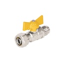 Válvula esfera para PE-AL-PE, 3/8'a flare 3/8', FOSET PPG-38VF