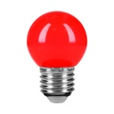 Foco LED 1 W, tipo globo G45, color rojo, E26, VOLTECK LED-1RO