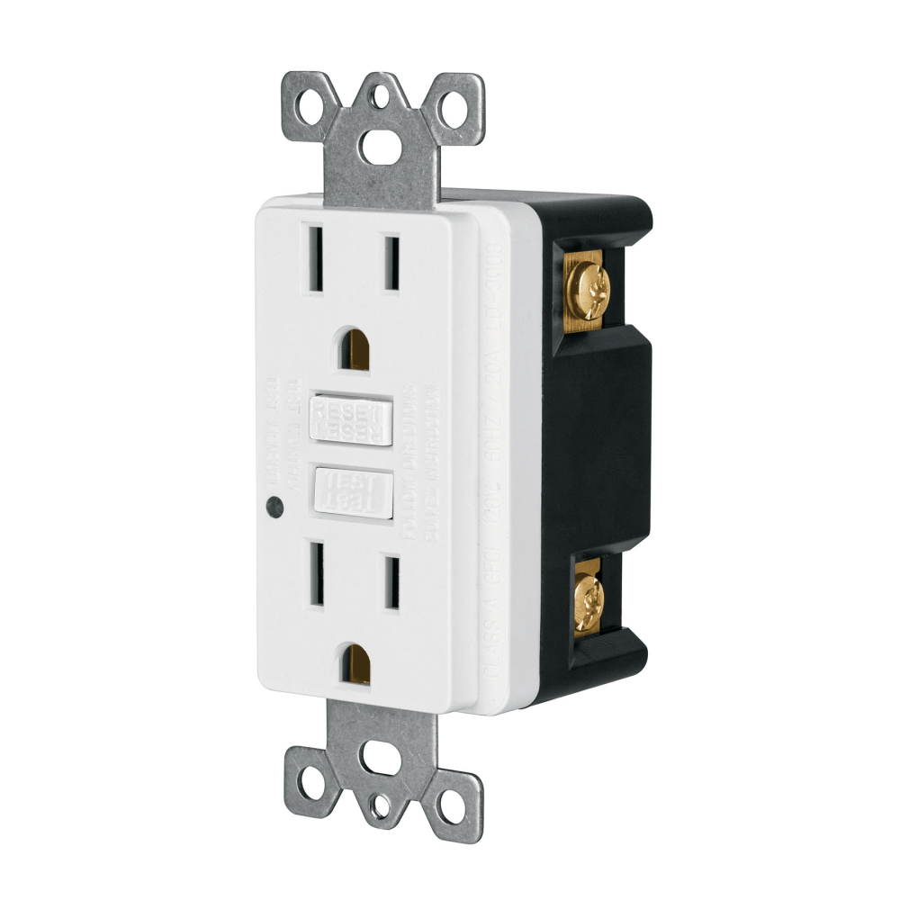 Contacto dúplex, falla a tierra GFCI (ICFT), Classic CODO-GFCI