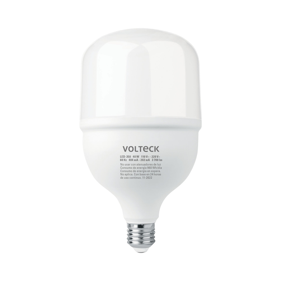 Foco LED alta potencia 40W (350W) 6500K blanca fría, E26 LED-350