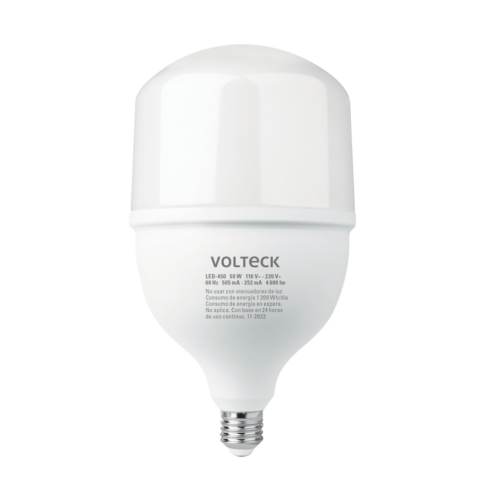 Foco LED alta potencia 50W (450W) 6500K blanca fría, E26 LED-450