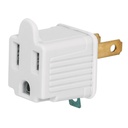 Bolsa con 2 clavijas adaptadoras 3 a 2, blanco, VOLTECK AD-32B