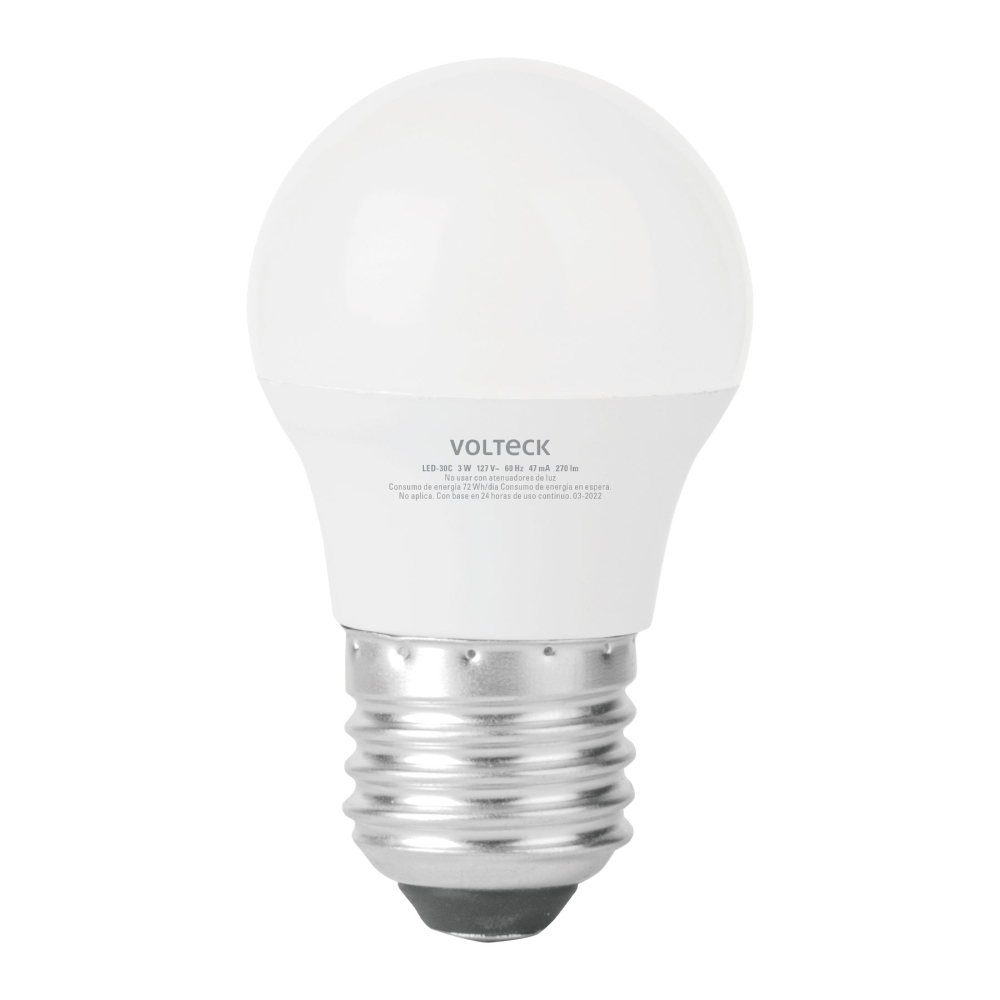Foco LED 3W (25W) A19, 3000K blanca cálida, 270 lm, blíster LED-30C