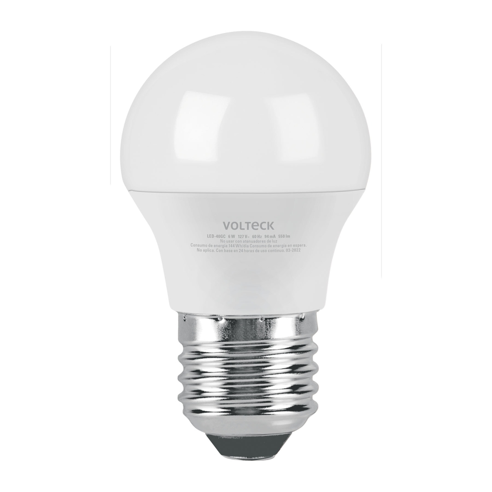 Foco LED 6W (40W) G45, 3000K blanca cálida, 550 lm, blíster LED-40GC