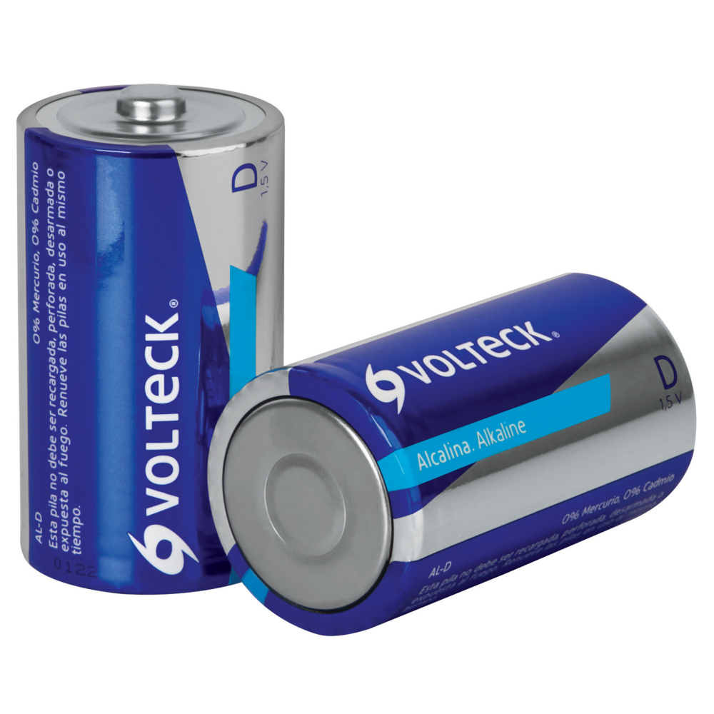 Blíster con 2 pilas alcalinas D, VOLTECK AL-D