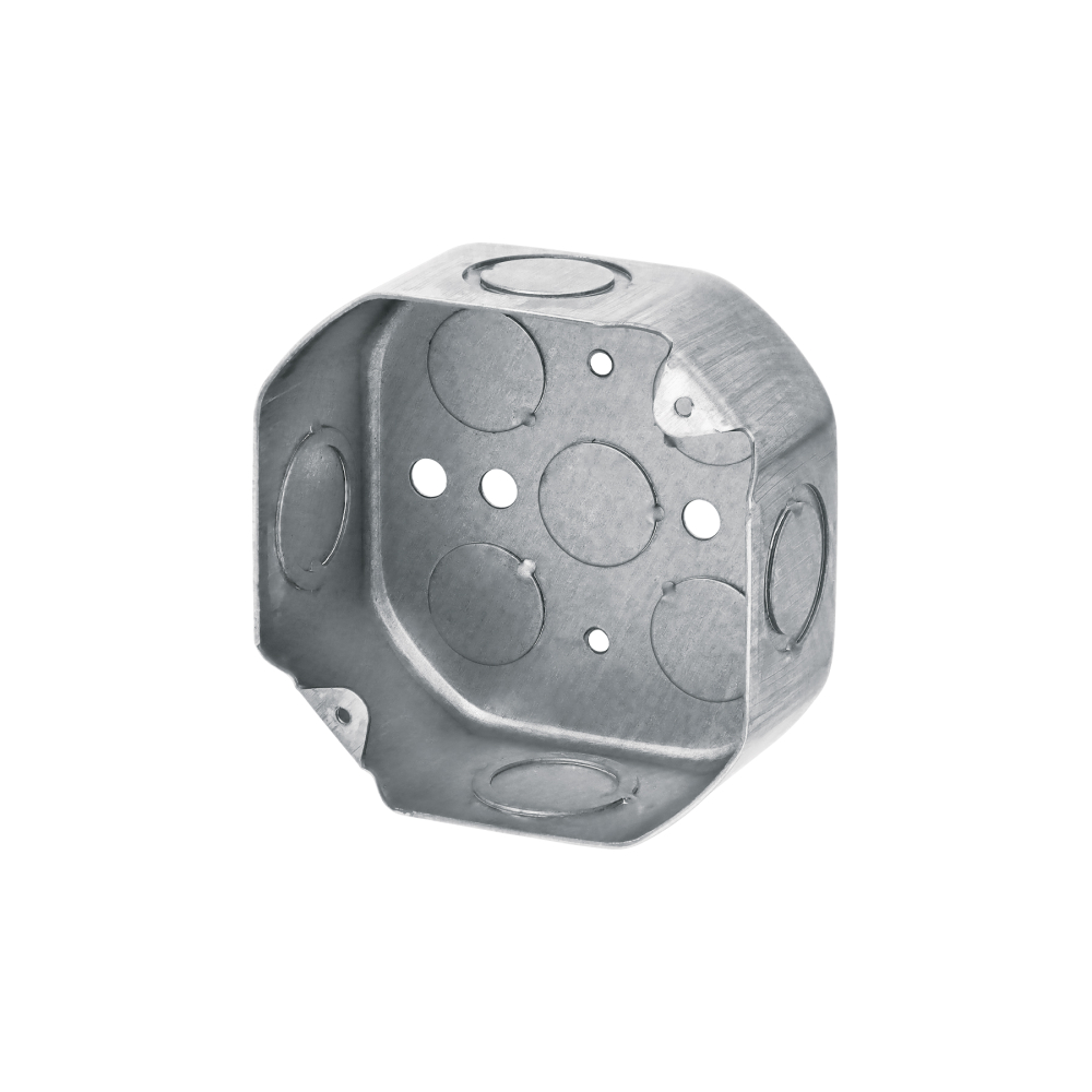 Caja de registro octagonal 4' metálica reforzada, VOLTECK CCH-4X4O