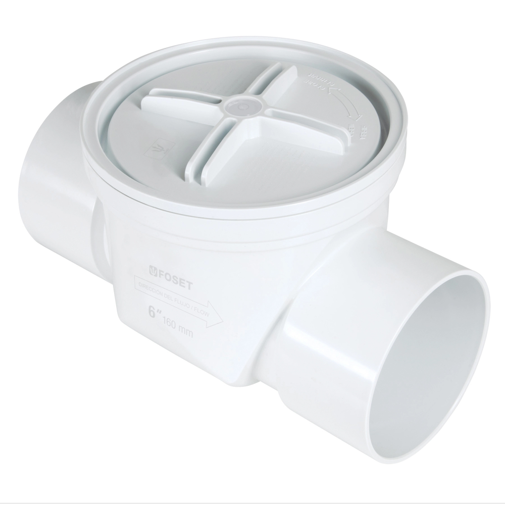 Válvula check antiretorno 6', ABS, FOSET VACHE-6S