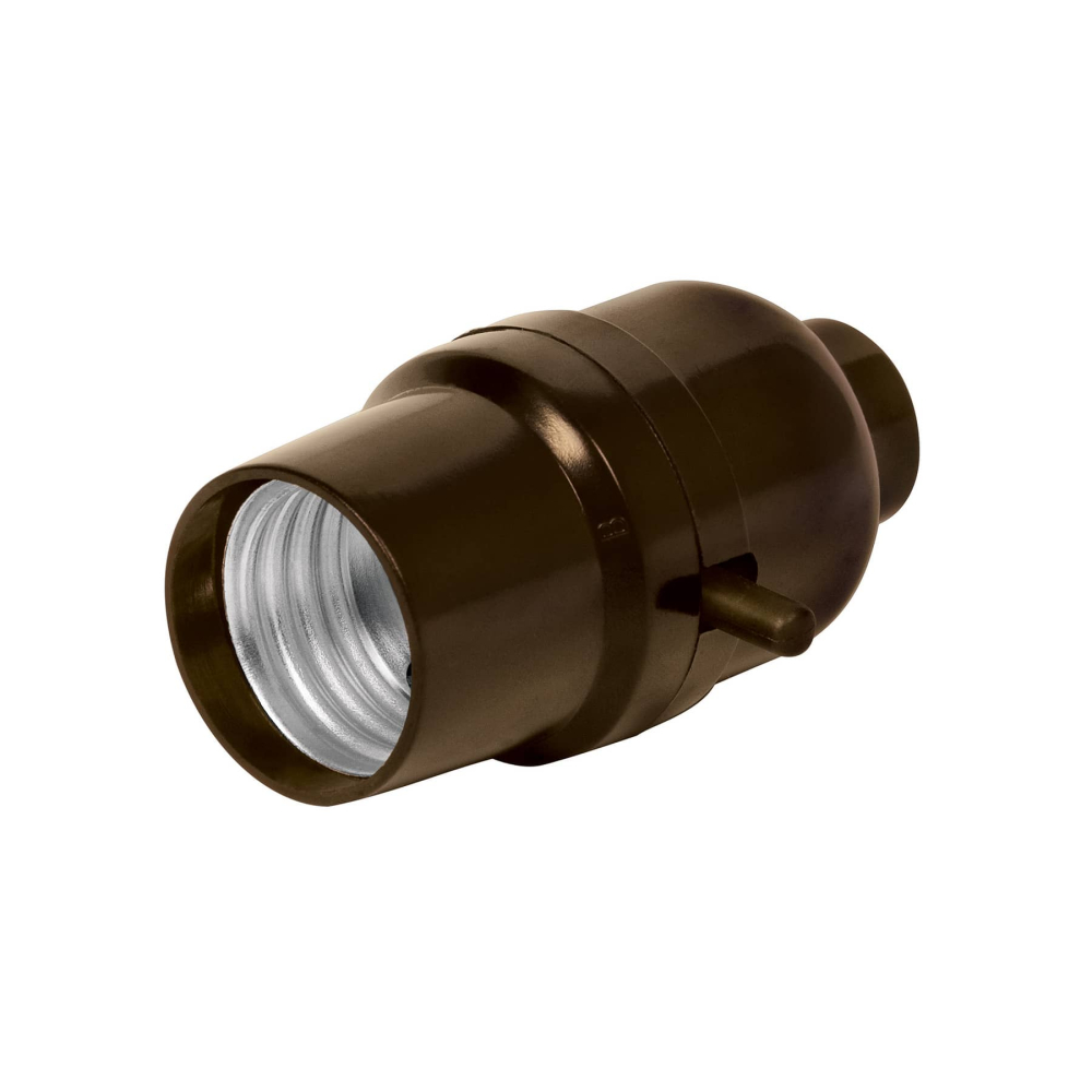 Portalámpara de baquelita, con interruptor de barra, Volteck POBA-11