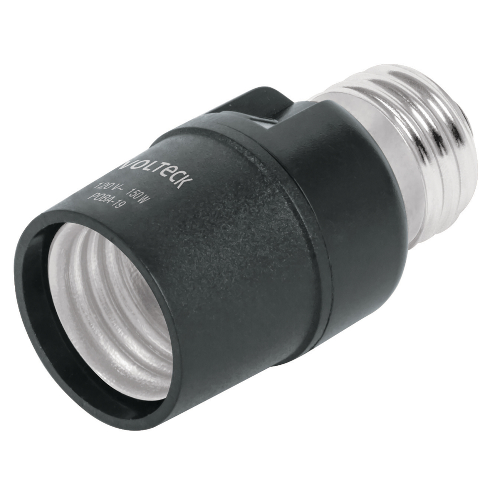 Portalámpara de PVC, con sensor de luz, VOLTECK POBA-19