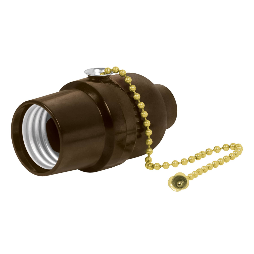 Portalámpara de baquelita con interruptor de cadena VOLTECK POBA-18