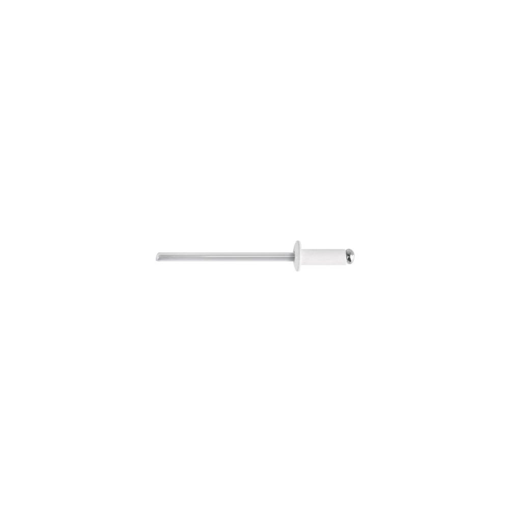 Bolsa c/50 remaches 1/8'x1/4' blancos de aluminio, ala 1/4' R-44BB