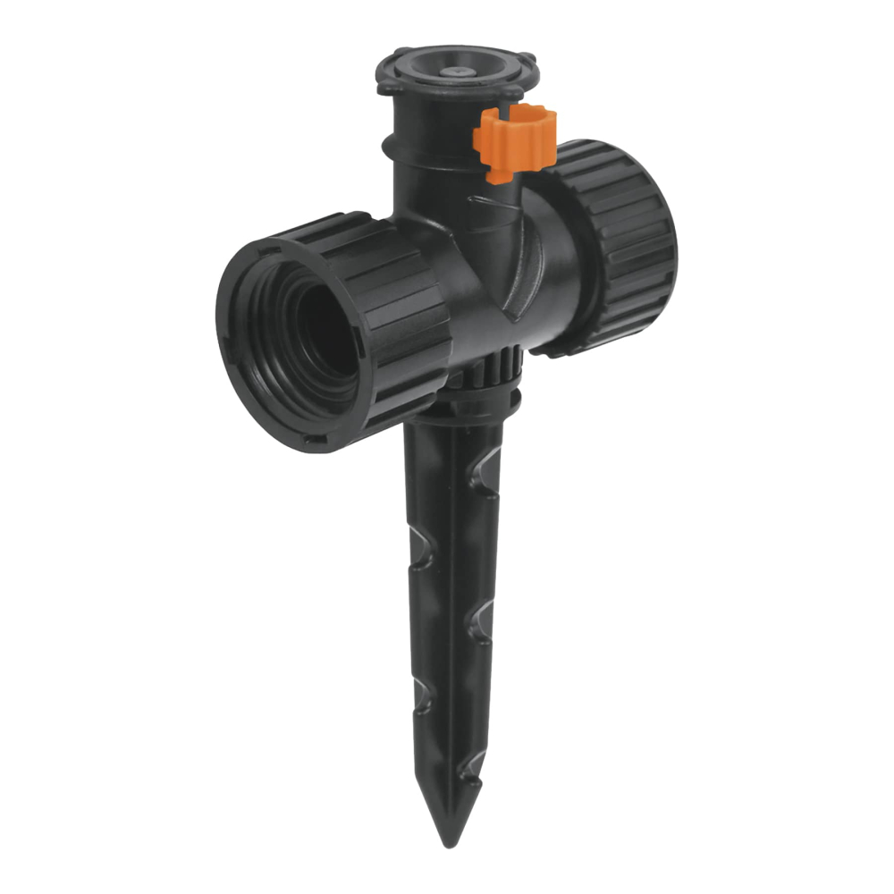 Mini aspersor plástico, dos vías, irrigación 360°, TRUPER ASMI-360