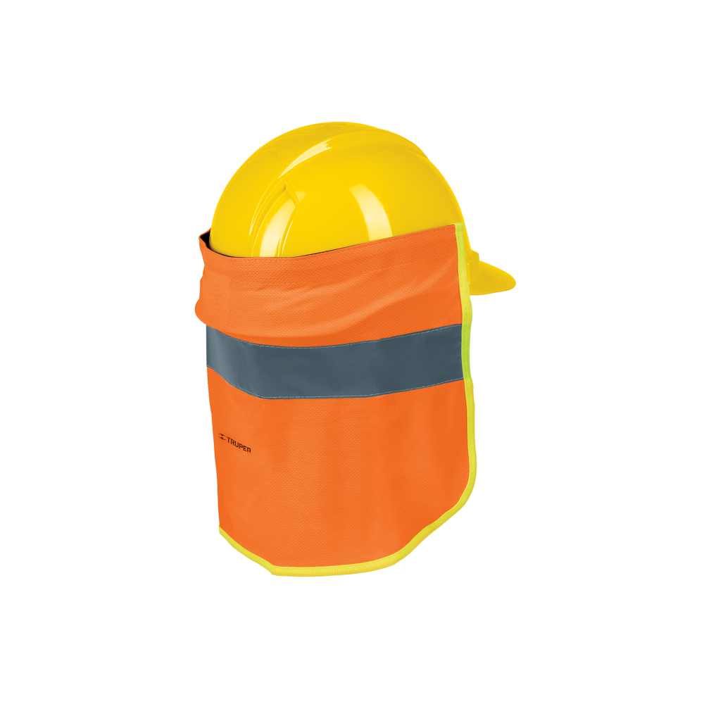 Cubrenuca para casco, naranja con reflejante, TRUPER CUNU-N