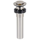 Contra para lavabo, sin rebosadero, sistema push, satín CE-206SN