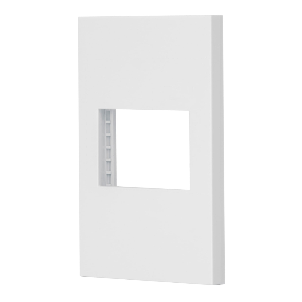 Placa 1 ventana, 1.5 módulos, línea Española, color blanco PPSE15-EB