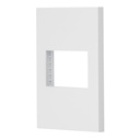 Placa 1 ventana, 1.5 módulos, línea Española, color blanco PPSE15-EB
