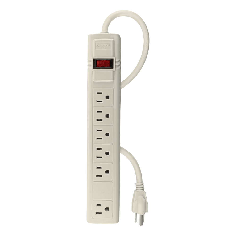 Multicontacto 16 AWG uso rudo con 6 entradas, VOLTECK MUL-6