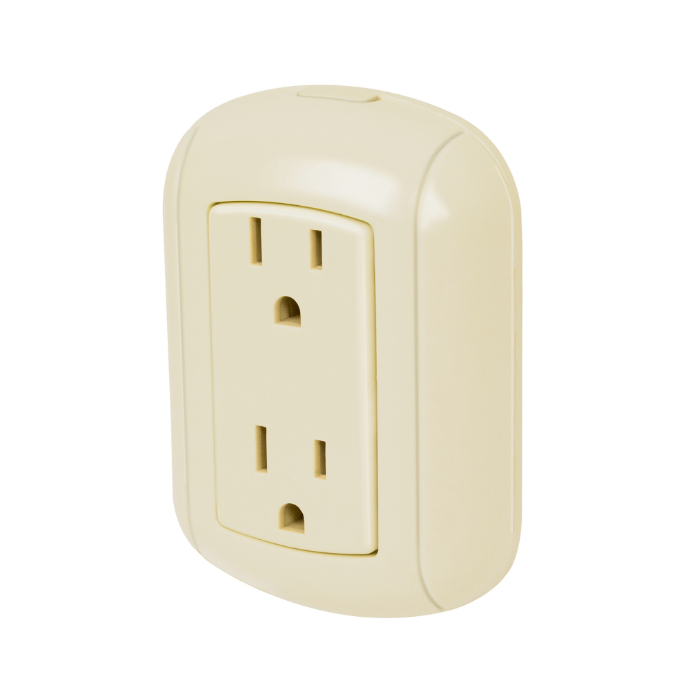 Contacto de sobreponer dúplex 2 polos+ tierra, ABS, VOLTECK COSO-DA-2