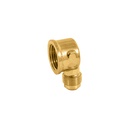 Codo para estufa a 90° de latón de 3/8 x 1/2', FOSET CLG-522