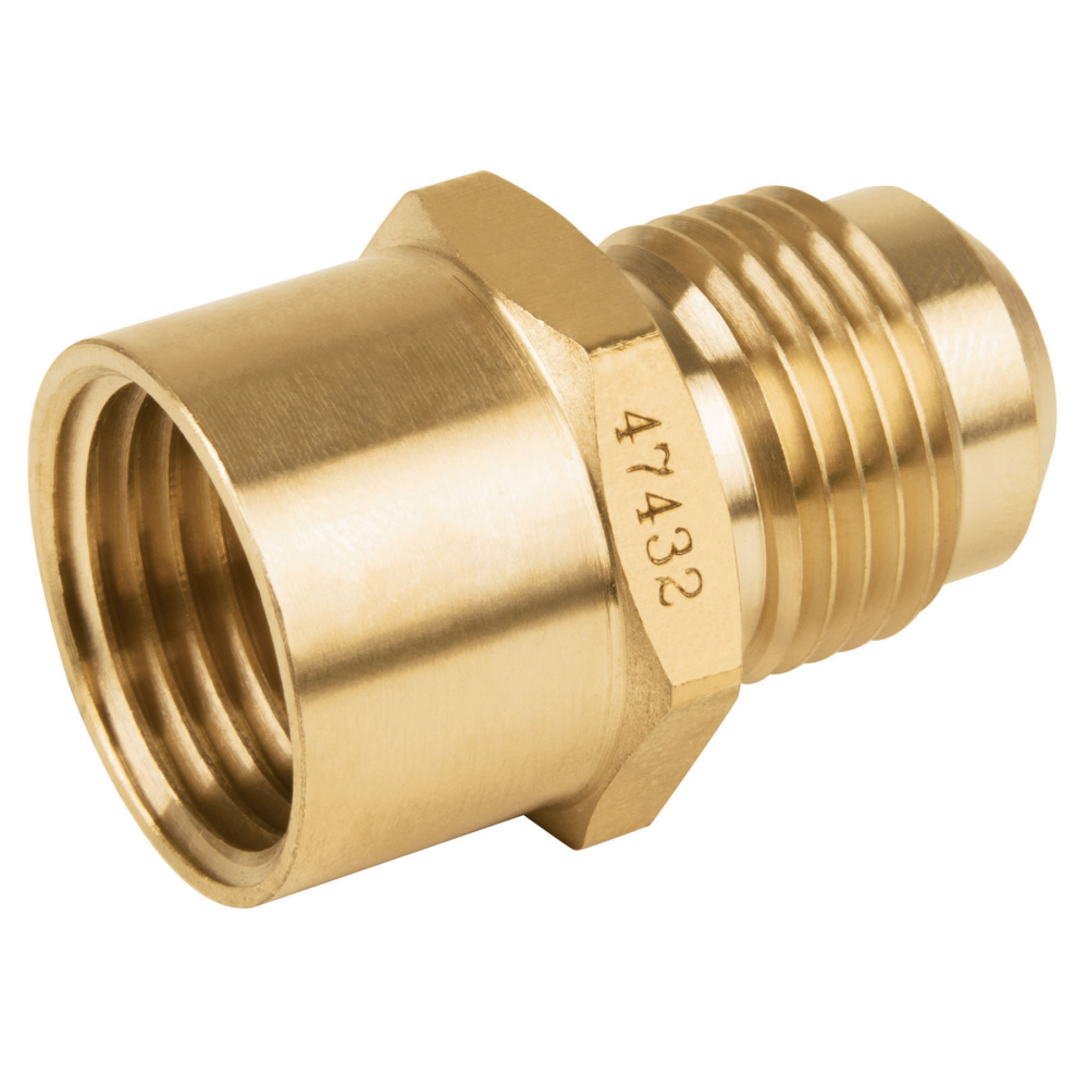 Niple campana de latón de 1/2 x 1/2', FOSET CLG-495