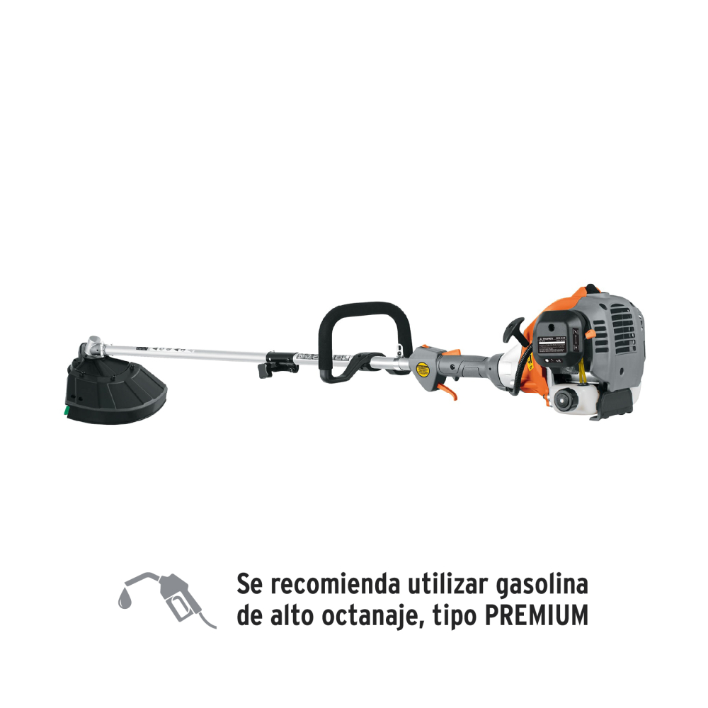 Desbrozadora a gasolina 30 cc mango 'D' recta, 17', TRUPER DES-30R