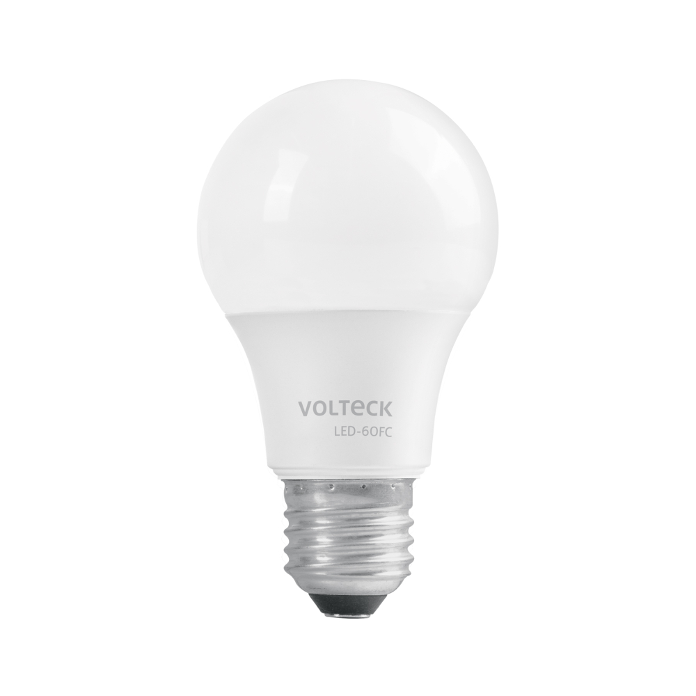 Foco LED 9W (60W) A19, 6500K blanca fría, 800 lm, caja LED-60FC