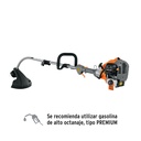 Desbrozadora a gasolina 30cc mango tipo 'D', 17'corte, curva DES-30C