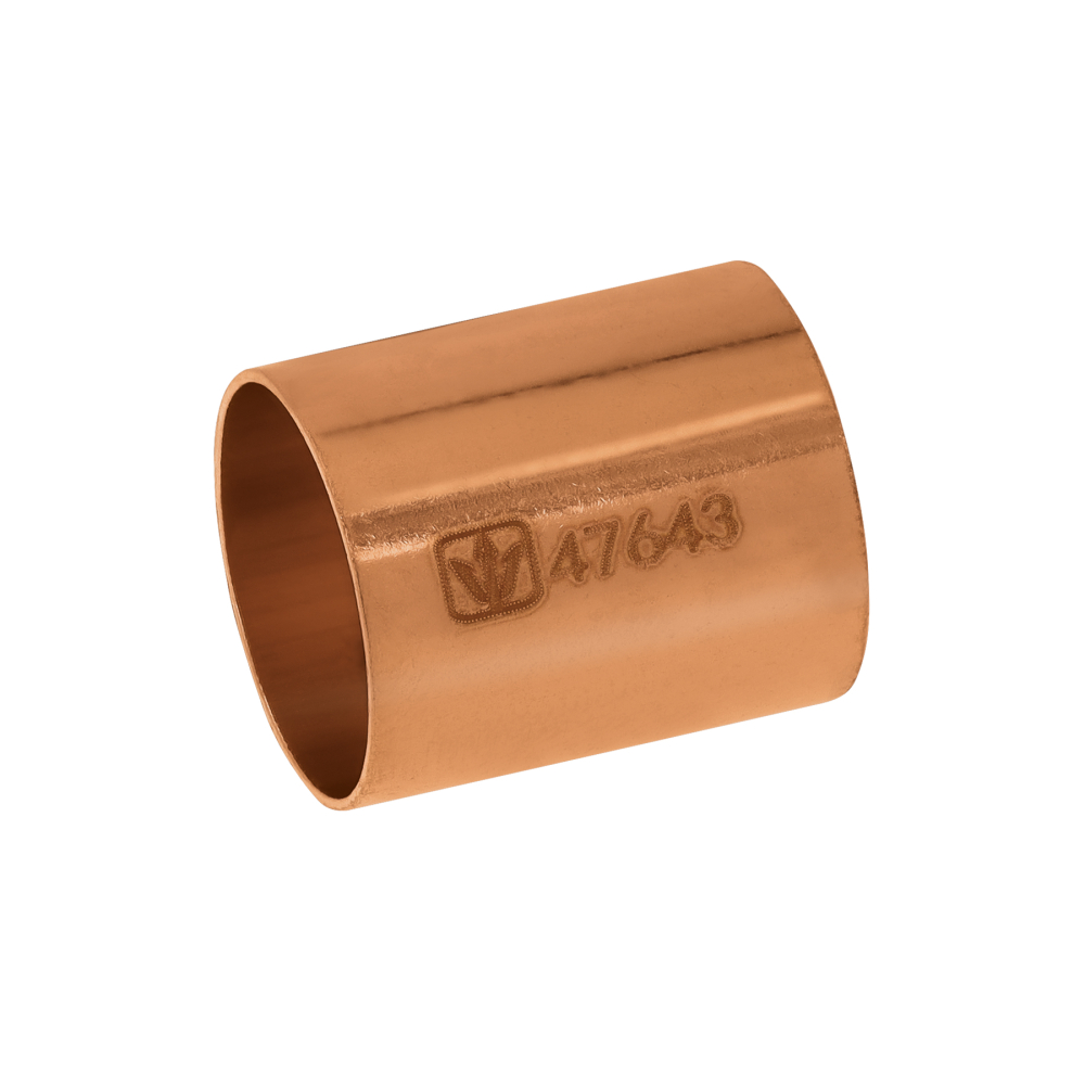 Cople de cobre 1/2', sin ranura, FOSET BASIC CC-201B