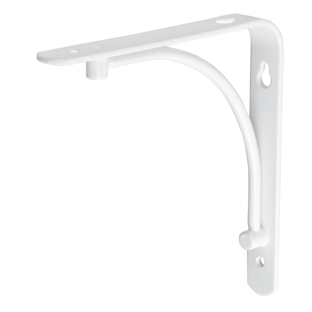 Ménsula reforzada blanca 6 x 6', diseño alambrón, FIERO MED-6BA