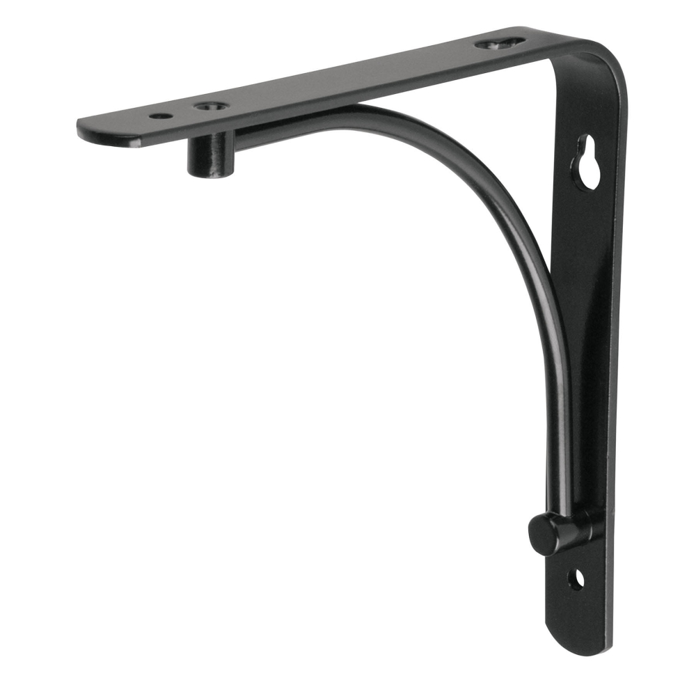 Ménsula reforzada negra 6 x 6', diseño alambrón, FIERO MED-6NA