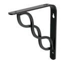 Ménsula reforzada negra 6 x 6', diseño trenza, FIERO MED-6NT